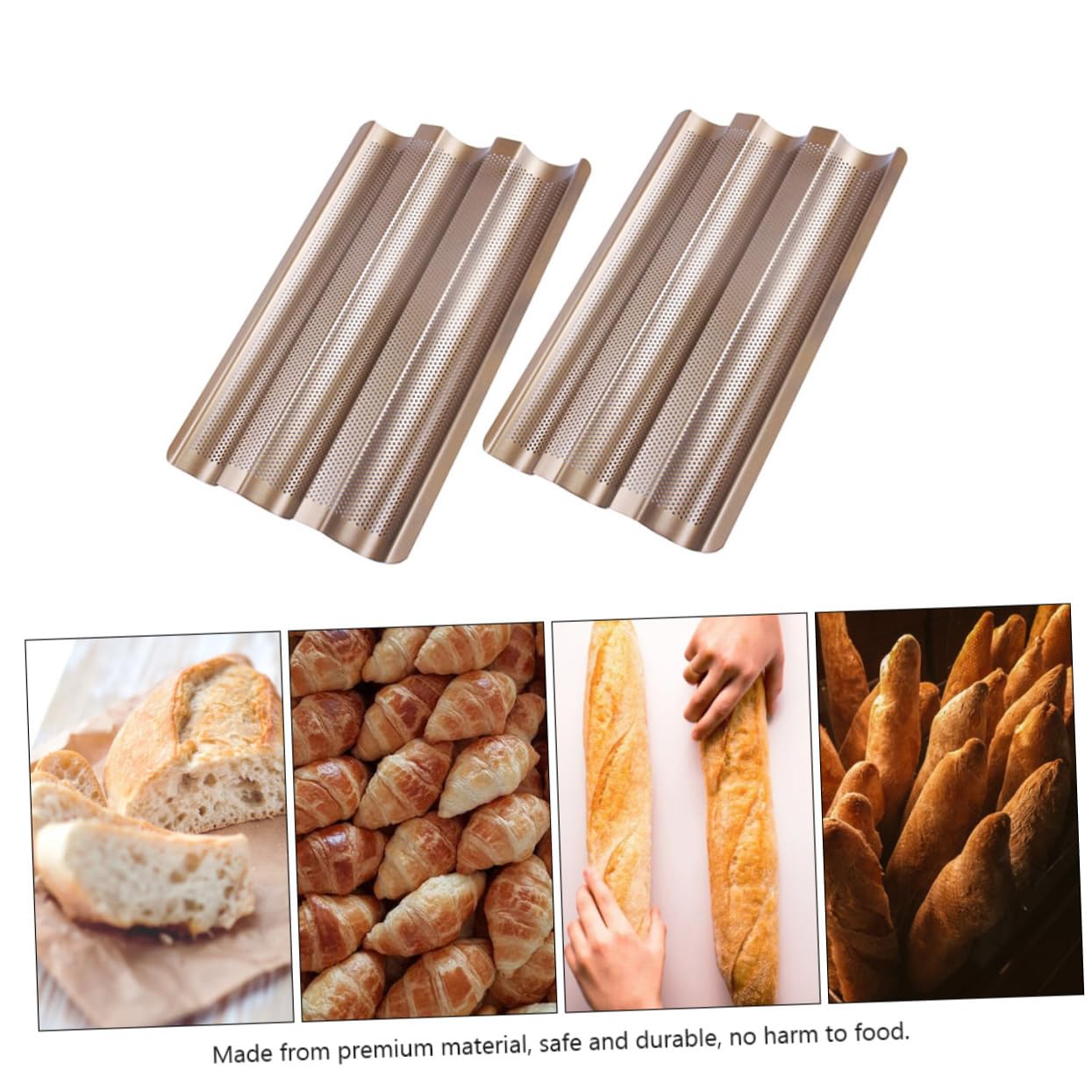 2stücke Praktische Backform Für Baguettes Carbonstahl Brotbackform Für Laibe Hitzebeständig Und Spülmaschinenfest Für Hausbäcker Und Profis