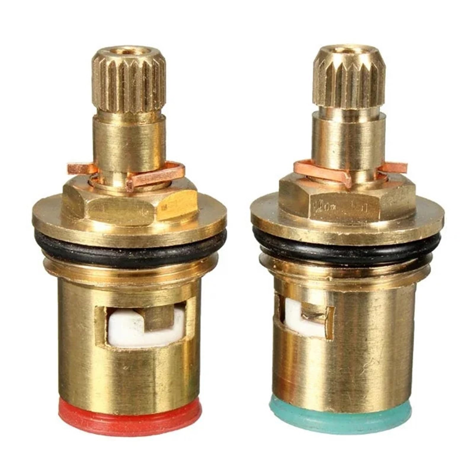 Mixer tap Cartridge 2pcs 1/2 Faucet Cartridge Water Mixer Tap Inner Disc Valve Quarter Turn Cartridges for Kitchen Bathroom Basin Taps