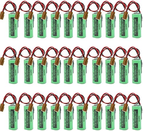 YICUAA (30 unidades) CR17450SE-R / A98L-0031-0012 Batería de 3 V 2500 mAh para FANUC A98L-0031-0012 para batería Sanyo CR17450SE-R CR17450-17450 PLC