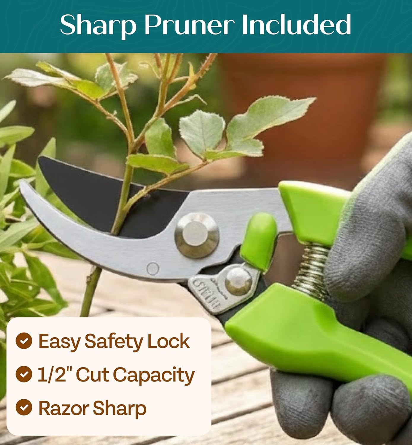 Juego de 22 herramientas de jardín resistentes, a prueba de óxido, suministros de jardinería duraderos, herramientas manuales ergonómicas de jardinería, regalos de jardinería ideales para mujeres