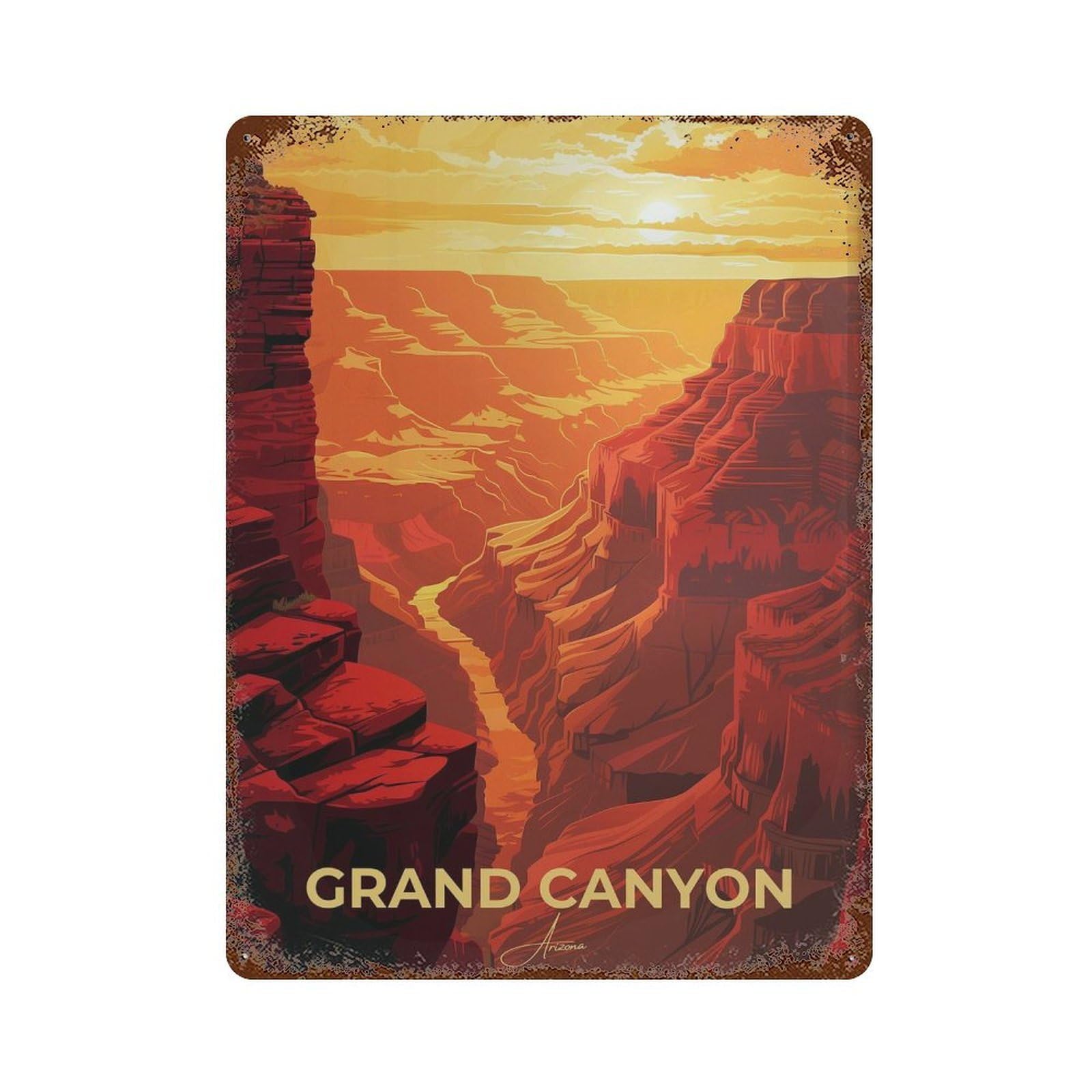xiaoxiaoshen Grand Canyon Travel Arizona National Park (2) Wall Decor Art Metal Tin Poster Modern Home Decor Art Home Bar Shop Decorations Vintage Sign 40x30cm