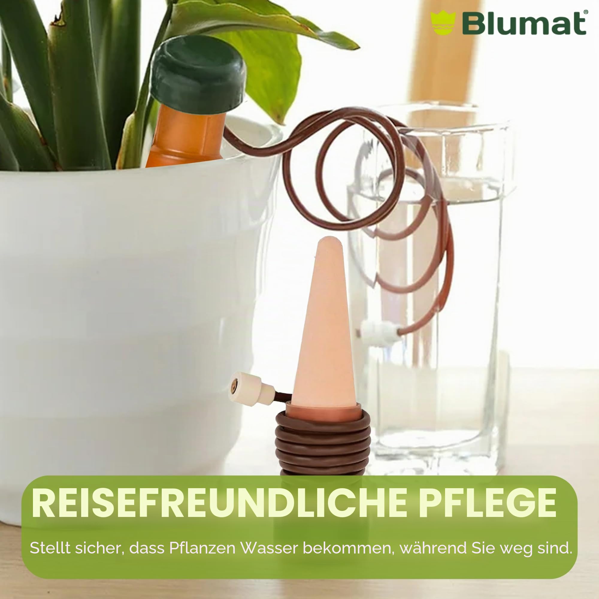 Blumat XL klassische Pflanzenbewässerungsstäbe | für den täglichen Gebrauch zu Hause oder im Urlaub | Wasserspikes für Pflanzen im Innen- oder Außenbereich | automatische Tropfbewässerung (4 Stück XL)