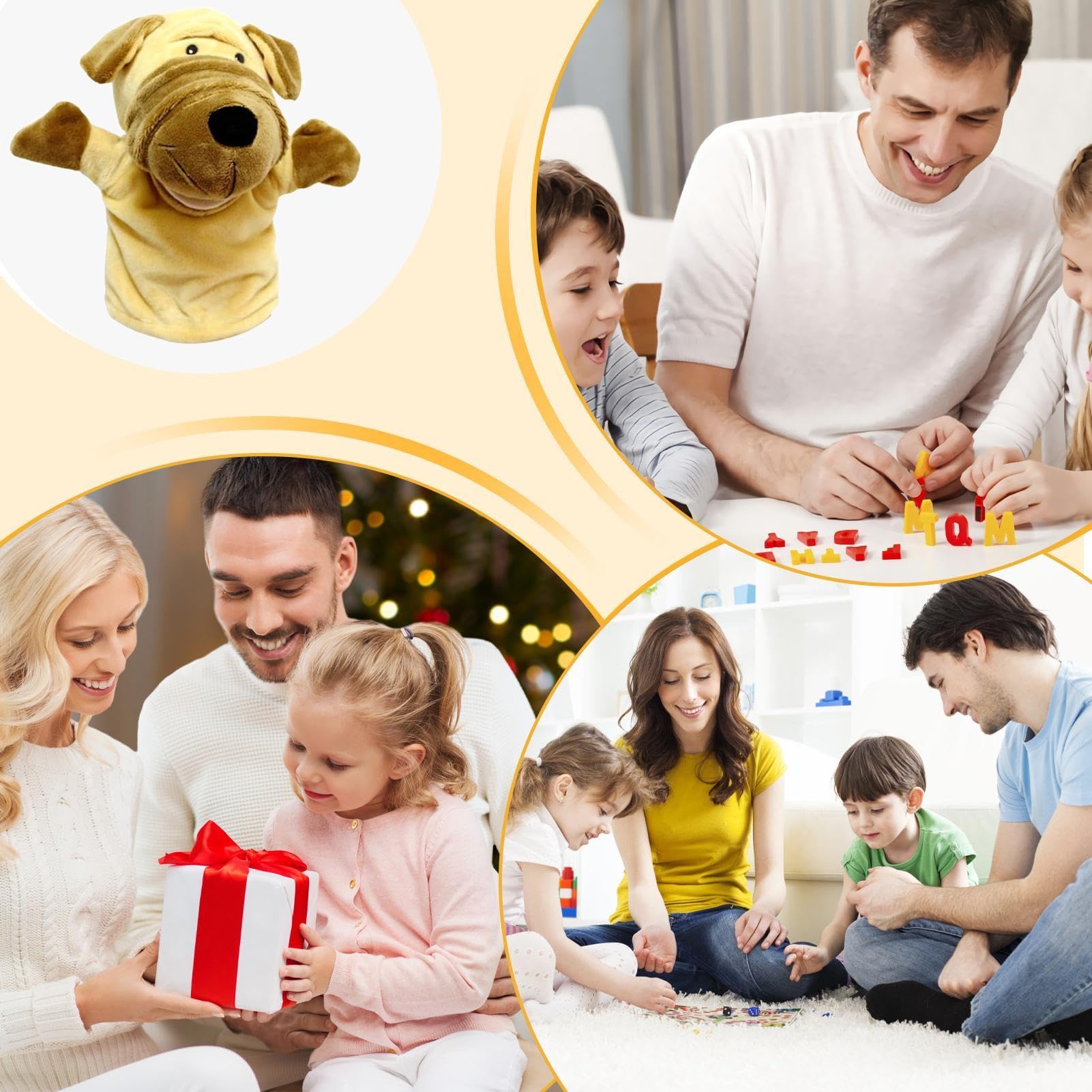 Marioneta De Mano Con Forma De Perro – Peluche Interactivo Con Boca Móvil Para Cuentacuentos Y Juegos De Rol