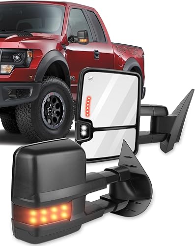 ECCPP Espejos de remolque de repuesto para Chevy 2008-2013 para Chevy para Silverado para Suburban para GMC para Sierra para Yukon 1500 2500 3500