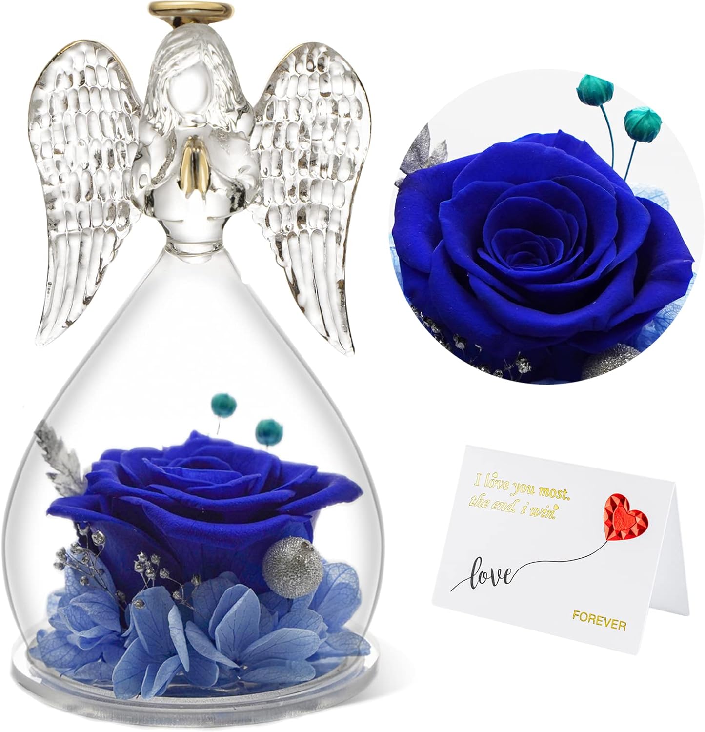 Yamonic Mothers Day Mom Gifts, Angel Figurines with Real