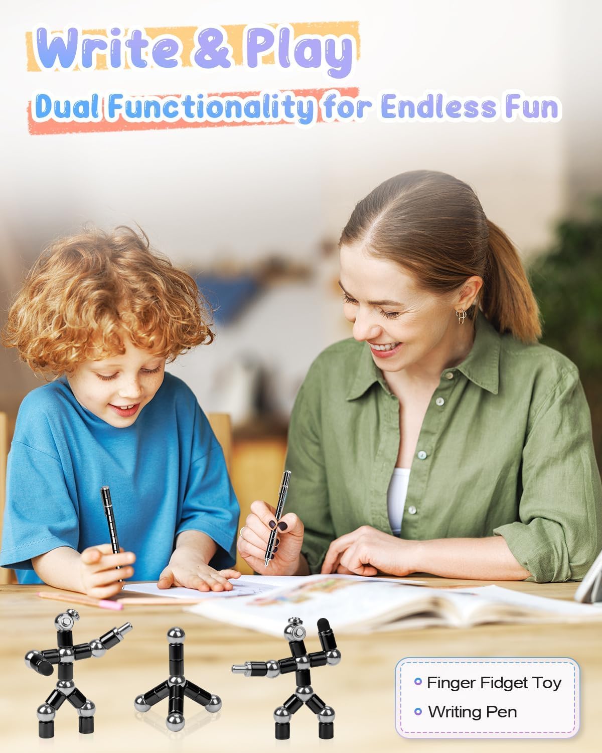 Stocking Stuffers for Teen Boys Girls Magnetic Fidget Pen: Gifts for Kids Men Husband Adults Magnetic Pens Toys Cool Gadgets Teenage Year Old Christmas Birthday Gift Ideas Fun Stress Relief Items