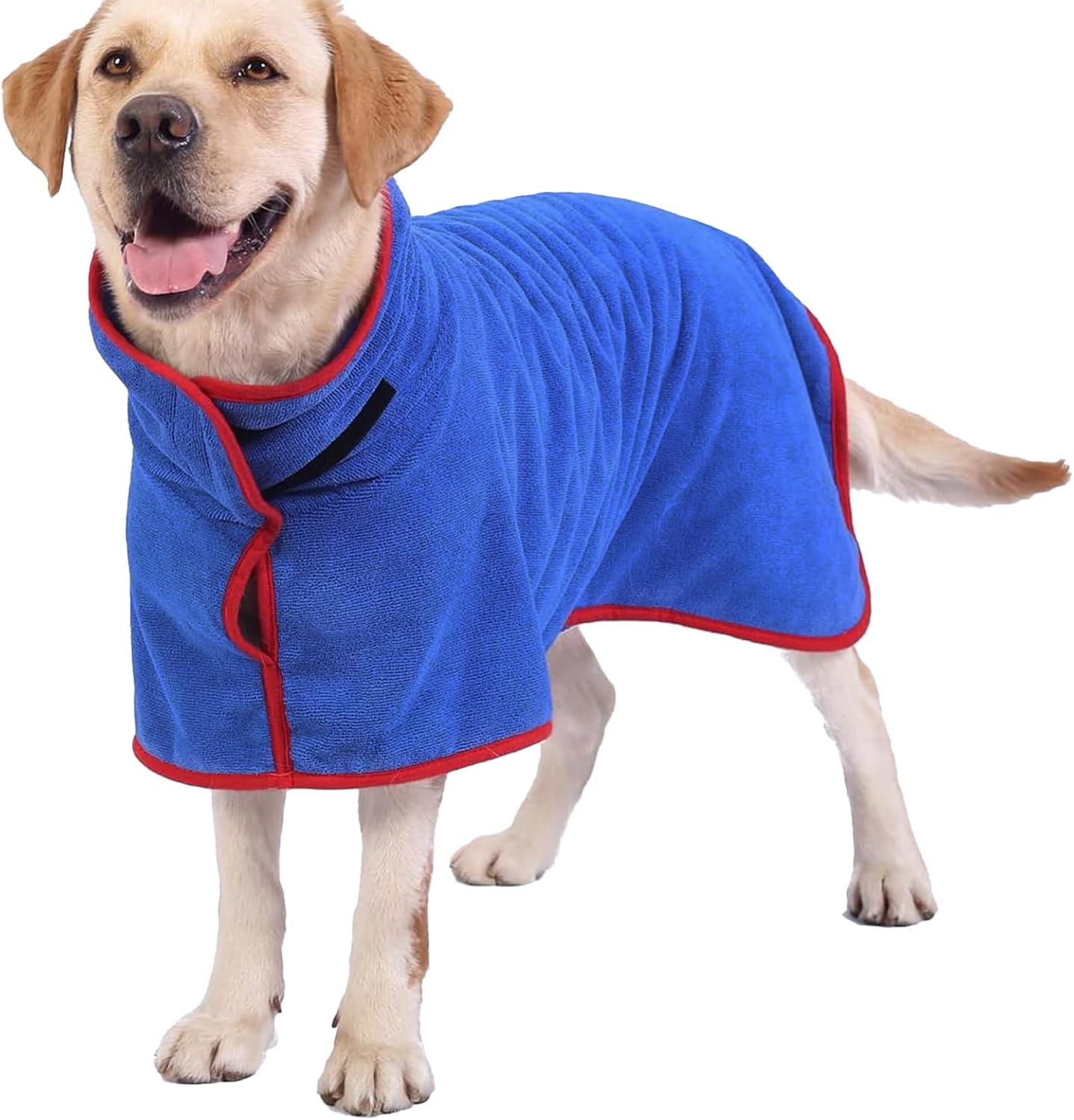 DMSELL Dog Drying Coat Large, Microfibre Fast Drying Dog Towelling