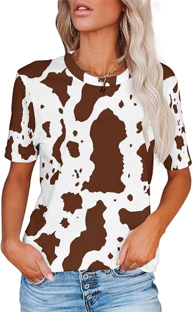 Shirt Cow Print Vintage Tee Shirts 