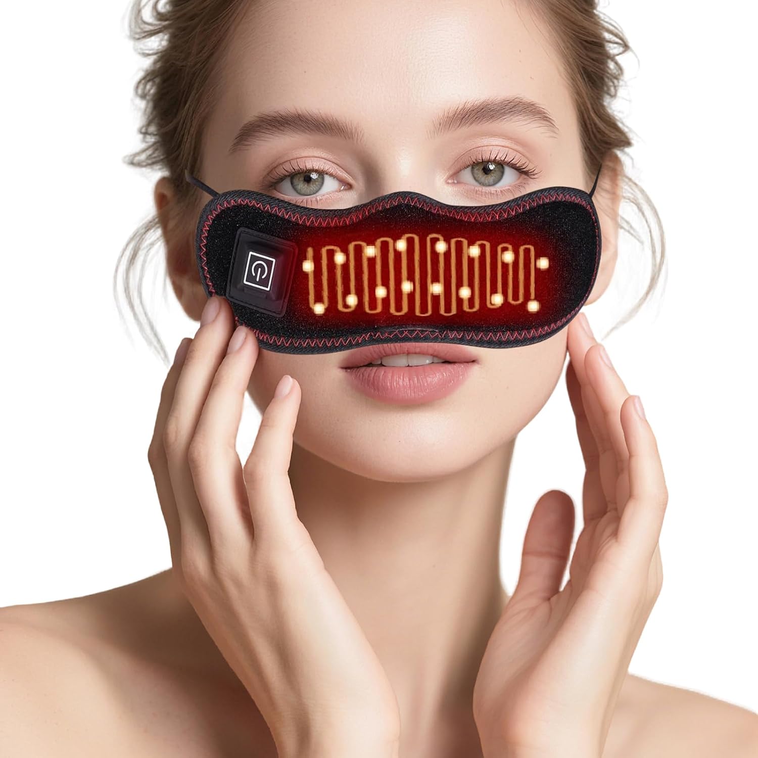 Nose Warmer Women with Red Light Therapy for Nose, Heating Nasal Mask for Sinus Relief, Equipped with a 1100mAh Battery,3 Temperature Settings,Thermal Sinus Therapy Device