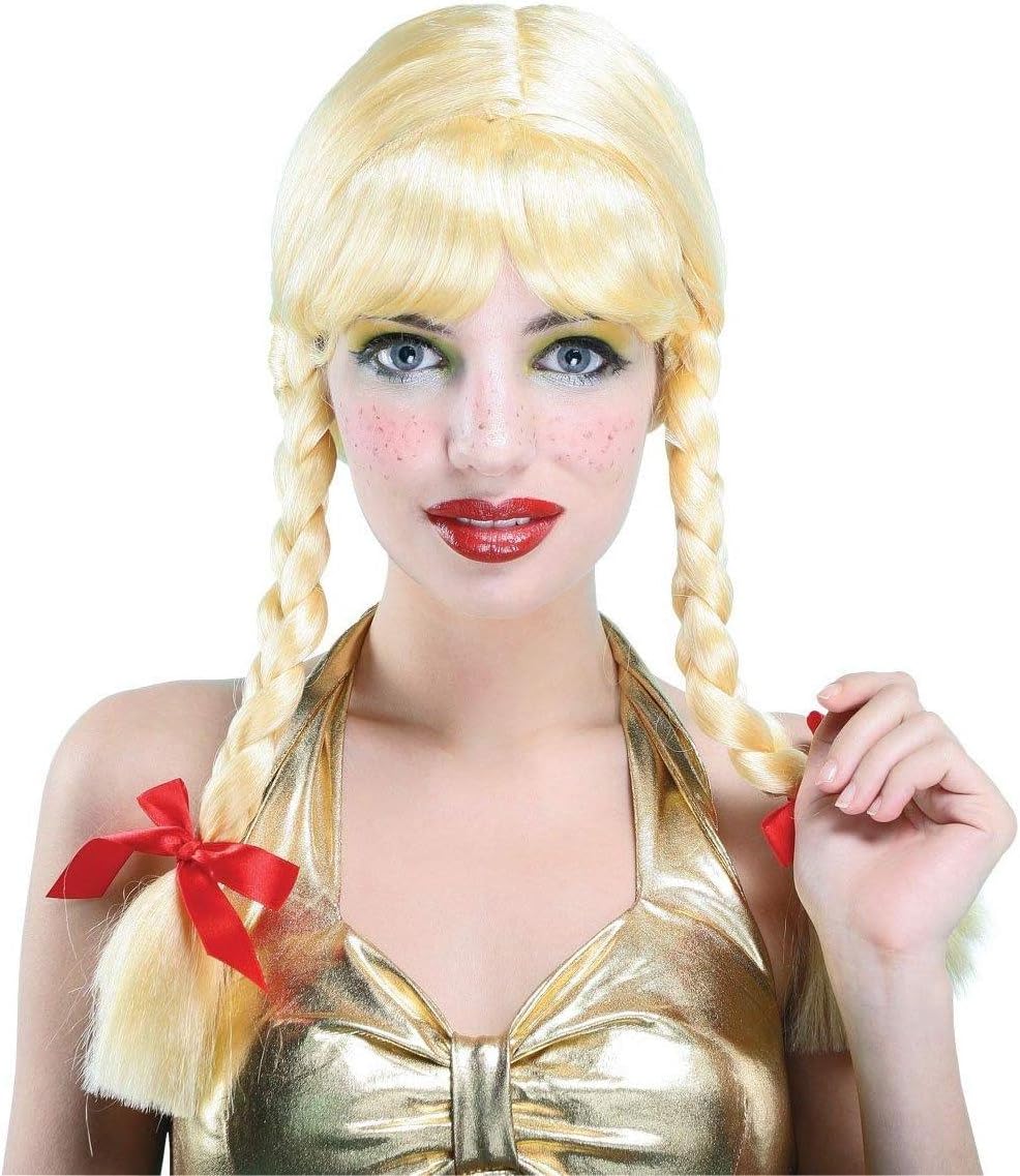 Bristol Novelty BW355 Pigtail Blonde Wig, One Size