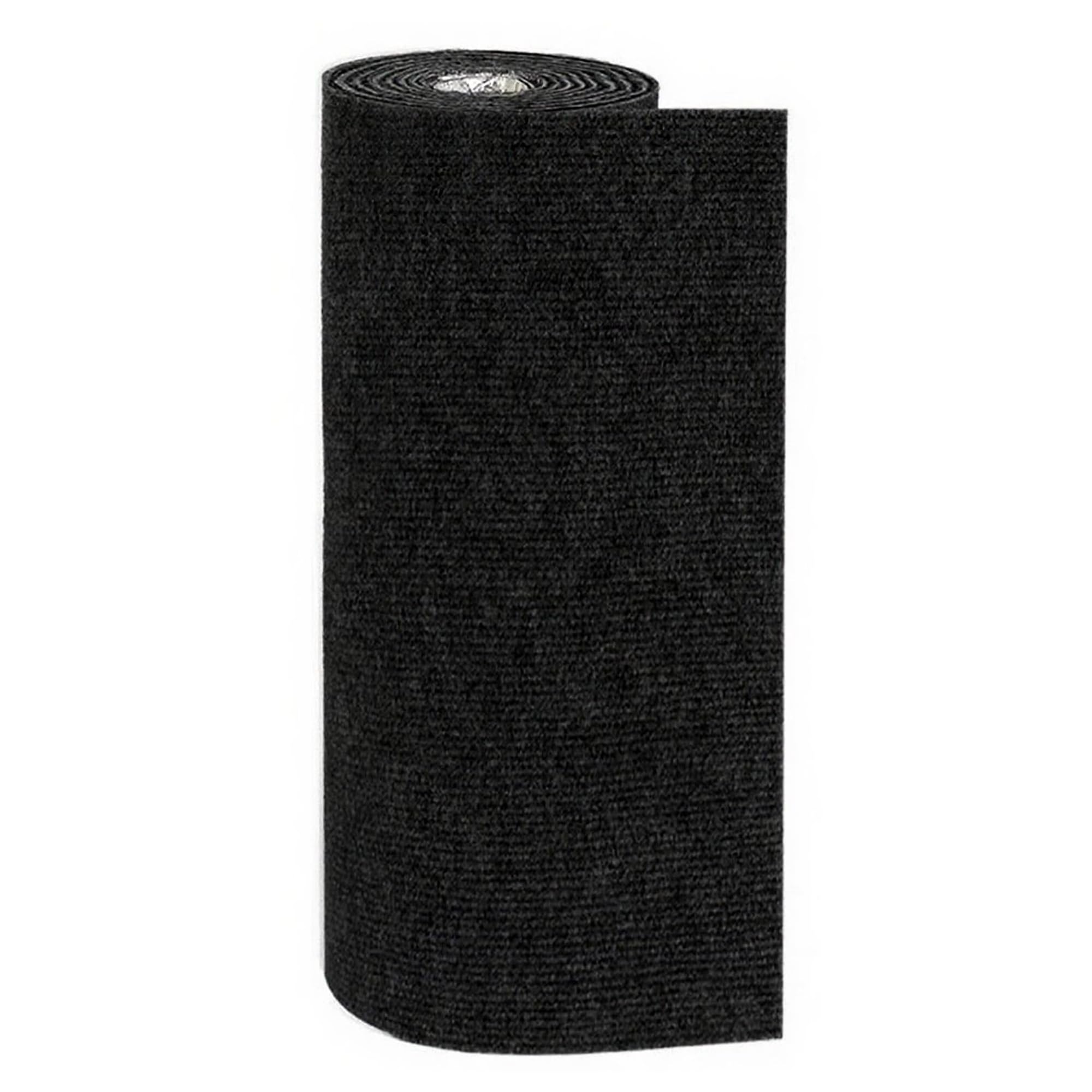 60x200 cm Carpet Tiles, Self Adhesive Carpet Tile, Peel and Stick Floor Tiles, Soft Padded Non-Slip Hardwearing for Office, Home, Kitchen, Bedroom, Living Room (1, Black)