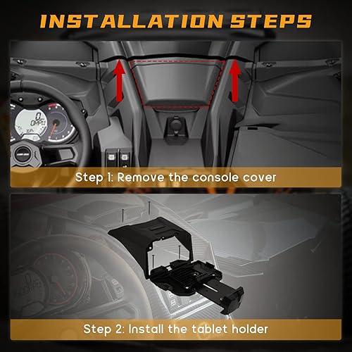 Miniatura 4 de Maverick X3 - Soporte para tablet X3, soporte para tablet Ipad Phone GPS, compatible con Can Am X3 Tablet Holder 2017 2018 2019 2020 2021 2022 2023,