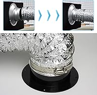 Vista 4 de Brida de conexión de conducto, conector de conducto de ventilación de aire de 4 pulgadas, placa de conector de conducto de brida de tubo recto