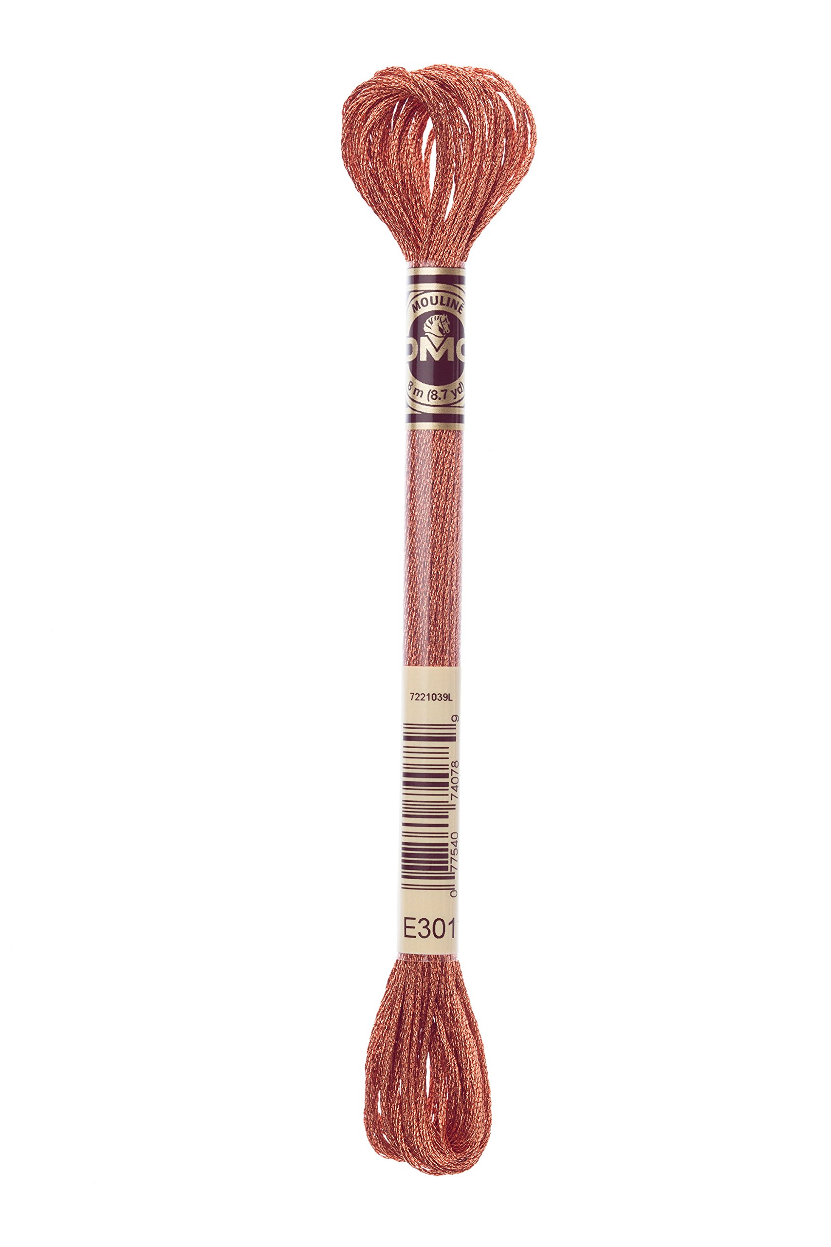 DMC 317W-E301 Light Effects Polyster Embroidery Floss, 8.7-Yard, Copper