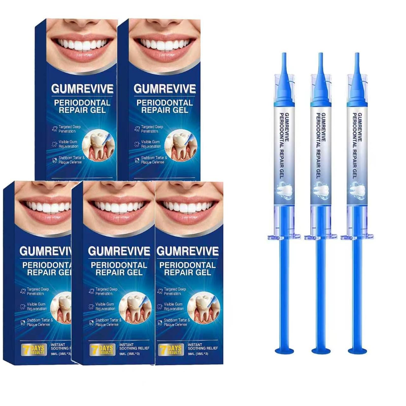 Gel de réparation parodontale – 3 x 3 ml / 1 boîte, blanchiment dentaire