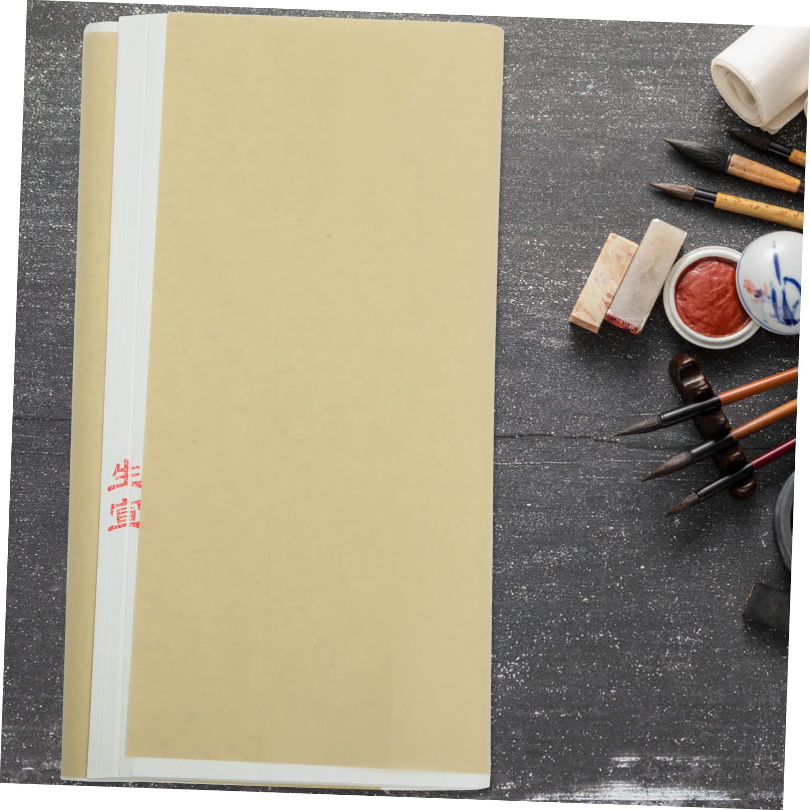 KOCKSHION Papier à Peindre Xuan Rectangulaire 45x69cm 100 Feuilles Blanc Naturel pour Calligraphie Débutants et Amateurs Entraînement Artistique et Aquarelle la Maison L'école