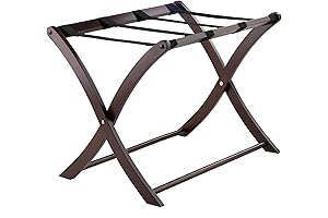 Winsome Scarlett Cappuccino Luggage Rack: Enhancing Guest Room Functionality