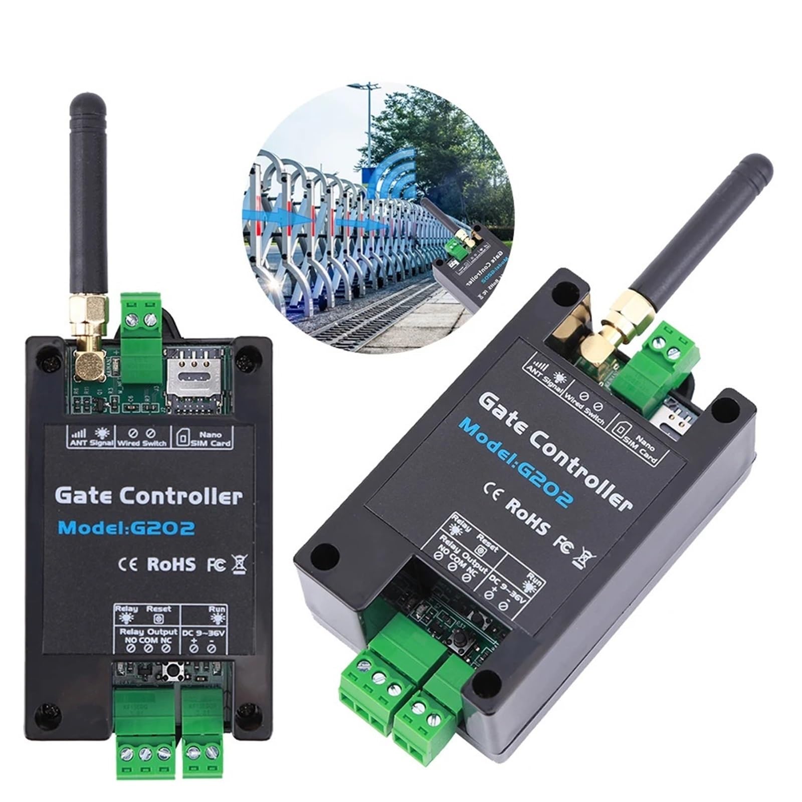 G202 GSM 2G/4G relé de apertura puerta controlador WiFi 12V acceso remoto for persianas puertas garaje para Seguridad Eléctrica(GSM 4G)
