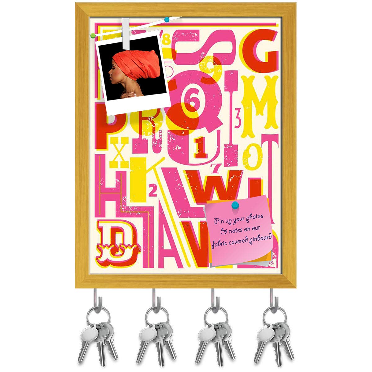 Buy ArtzFolio Letters & Numbers in Retro Style Bulletin Notice Pin Board Vision Soft Board