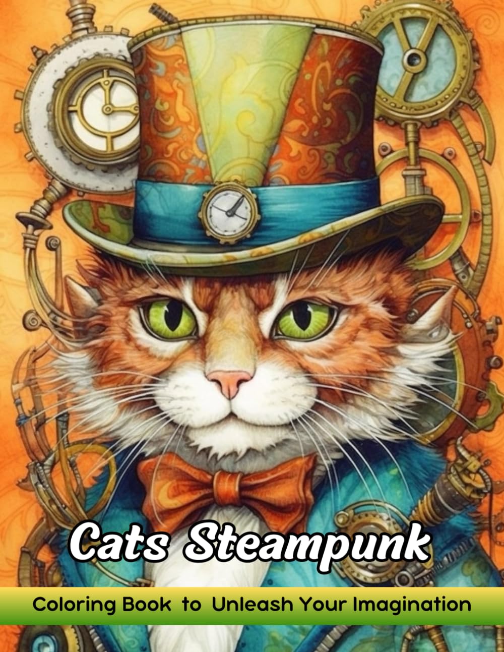 Cats Steampunk: Coloring Book for Adults with Cats Steampunk for Stress Relief and Relaxation