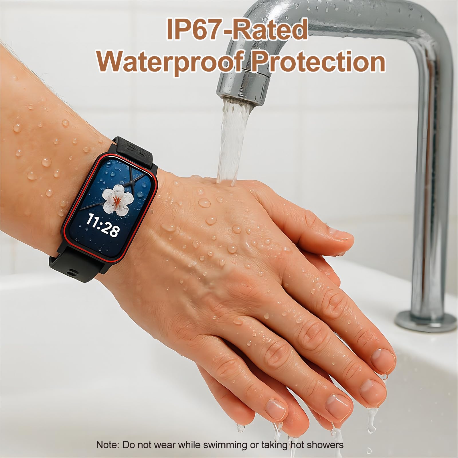 GPS Smartwatch für Senioren mit Sturzerkennung, SOS Notruf, HD Videoanruf, IP67 Wasserdicht – GPS Tracker für Demenz- und Alzheimer-Pflege,Schwarz
