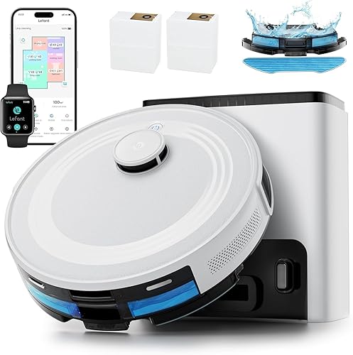 Lefant M2 Plus Aspirateur Robot Laveur avec Station, Vidange Automatique,