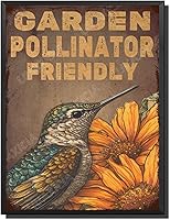 Vista 21 de LIUAXICIA Letreros de metal divertidos para jardín, letreros de metal con diseño de colibrí, para garaje, hogar, cafetería, bar, granja, pared