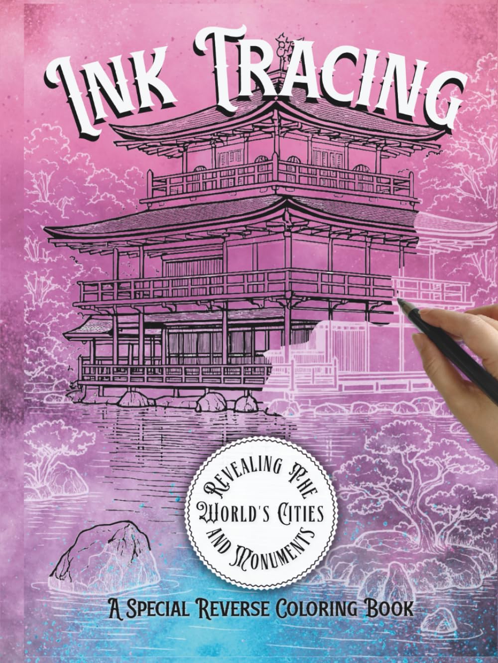Livre de coloriage inversé aquarelle pour adultes et adolescents