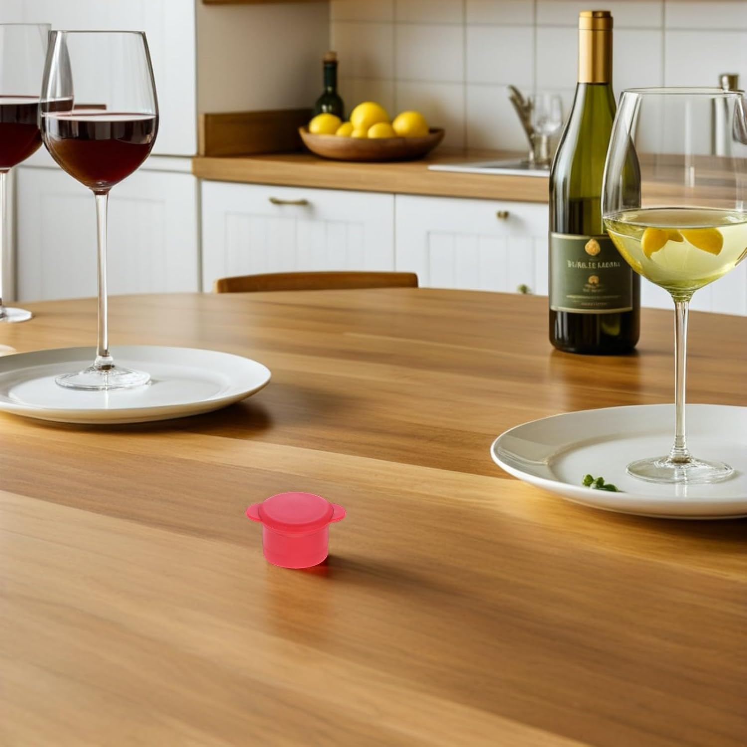 6pcs Red Silicone Wine Bottle Stoppers Airtight, Oktoberfest Party