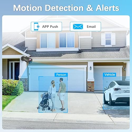 Miniatura 8 de WEILAILIFE Audio de 2 vías: sistema de cámara de seguridad con cable para exteriores, cámaras con cable para seguridad del hogar, sistemas