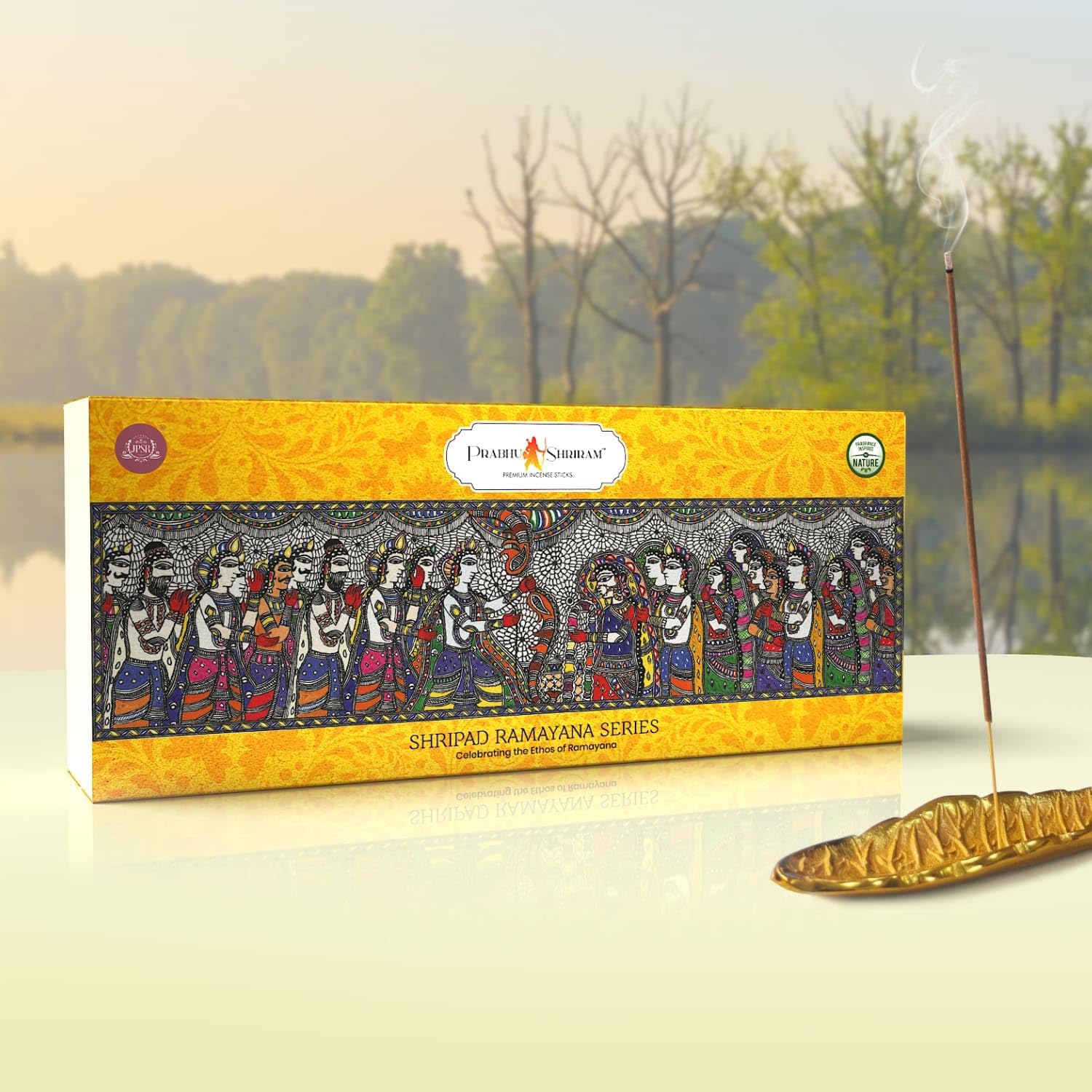 JPSR Prabhu Shriram Divine Shripad Ramayana Luxury Incense Stick Gift Box – Award-Winning, Natural Fragrance Inspired by The Epic Ramayana | Pack of 5 1
