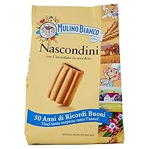 Mulino Bianco Biscotti Frollini Nascondini con Cioccolato da Mordere, Senza Olio di Palma, Colazione Ricca di Gusto, 330 g