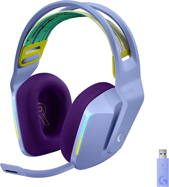 Logitech G733 LIGHTSPEED, 5.55 watogodzin - fioletowy