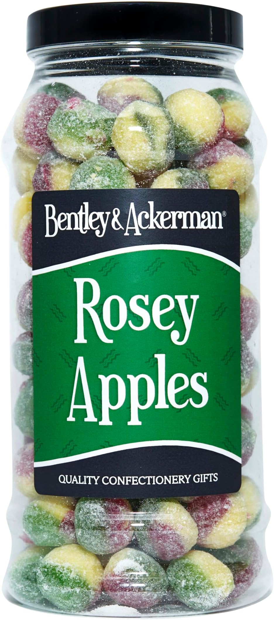 Rosey Apples Sweets - (620g) Original Retro Boiled Rosey Apples Sweets Gift Jar By Bentley & Ackerman's Sweet Shop.