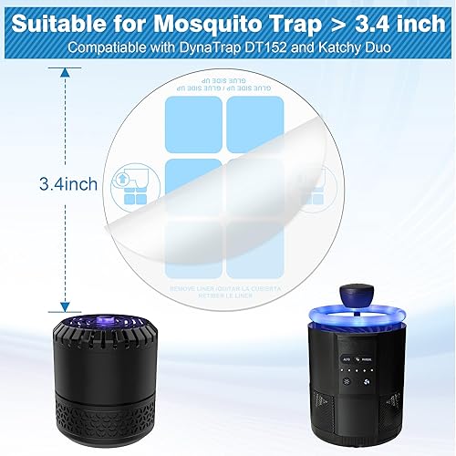 Miniatura 2 de Qualirey Paquete de 30 tarjetas de pegamento de repuesto compatibles con Dynatrap DT152 Trampa y asesino de insectos para interiores, 3.4 pulgadas,