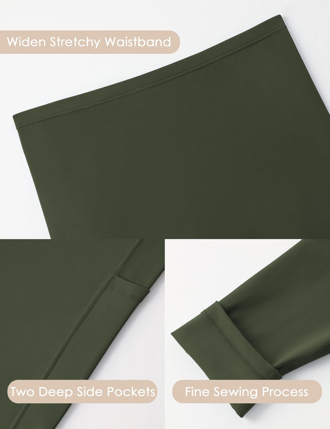 POSHDIVAH Women's Maternity Workout Leggings Over The Belly Pregnancy Yoga Pants with Pockets Soft Activewear Work Pants - Image 4