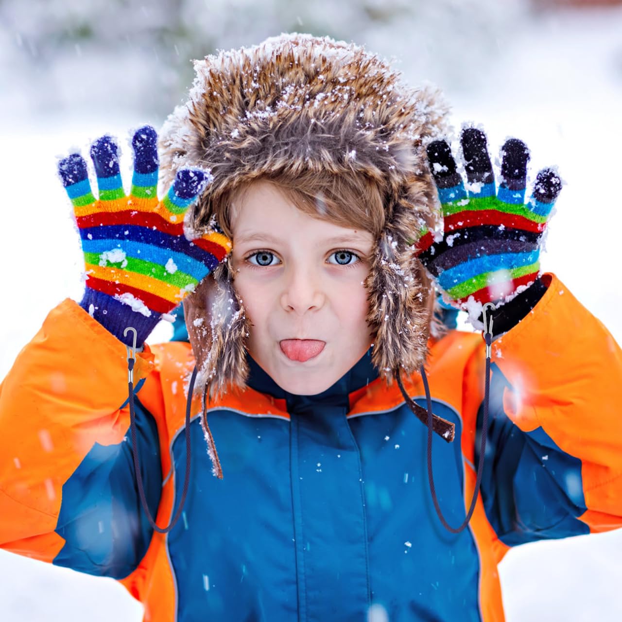 SHERCHPRY 2 Piezas Cordón para guantes para niños agarrador de clip para guantes de esquí guantes de esquí para niños guantera multifunción cordón de guante para niños