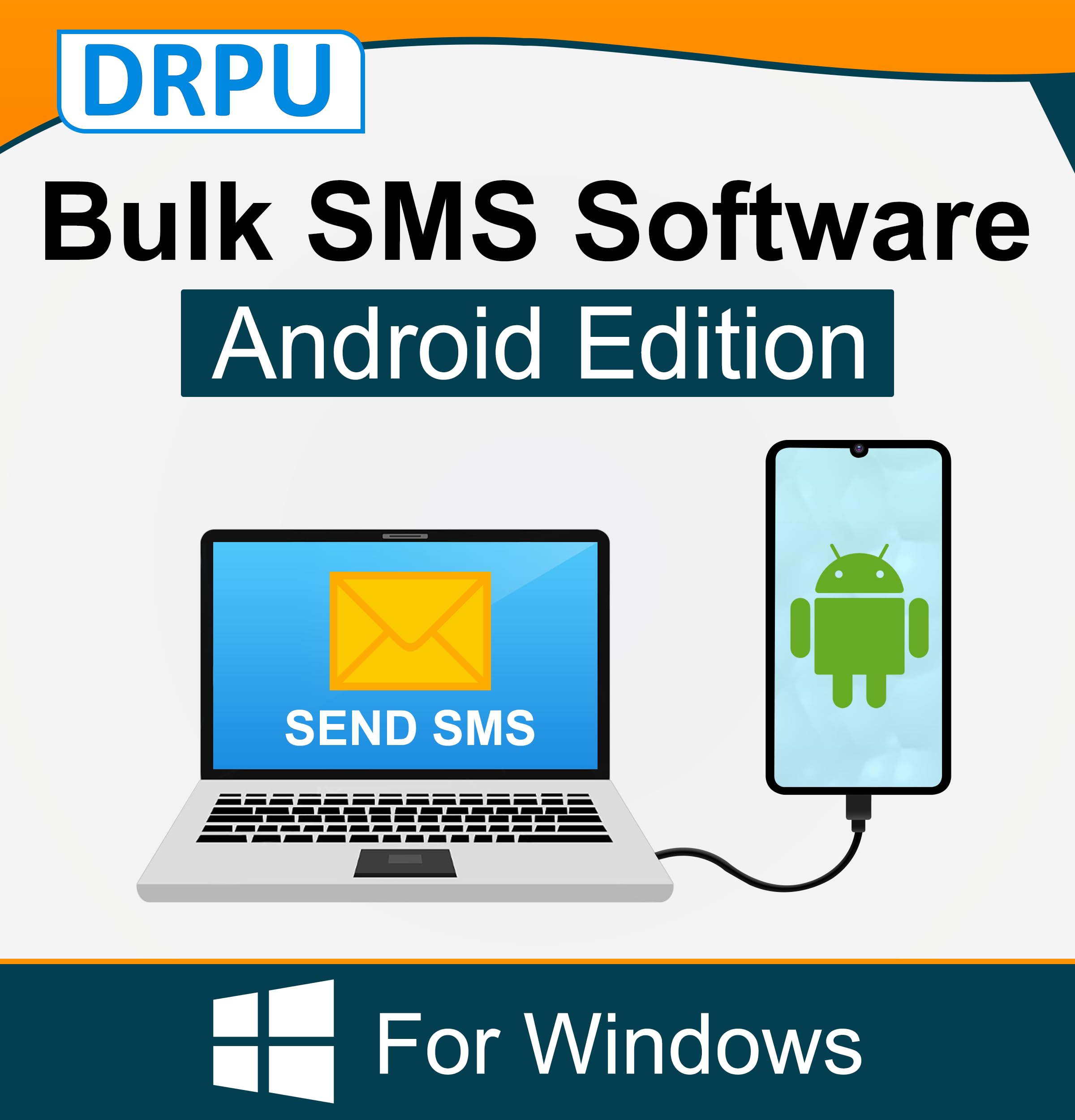 DRPU Bulk SMS Software Android Edition ( 1 PC LICENSE ), Software Download License Card, Compatible with Windows-image-2