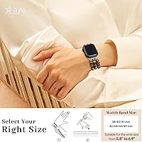 Vista 6 de JR.DM Natural Stone Beaded-Bands Women Compatible with Apple Watch Series 11 10 9 8 7 6 5 4 SE 3 2 1 Fashion Stretch Handmade Bracelet Fancy Boho