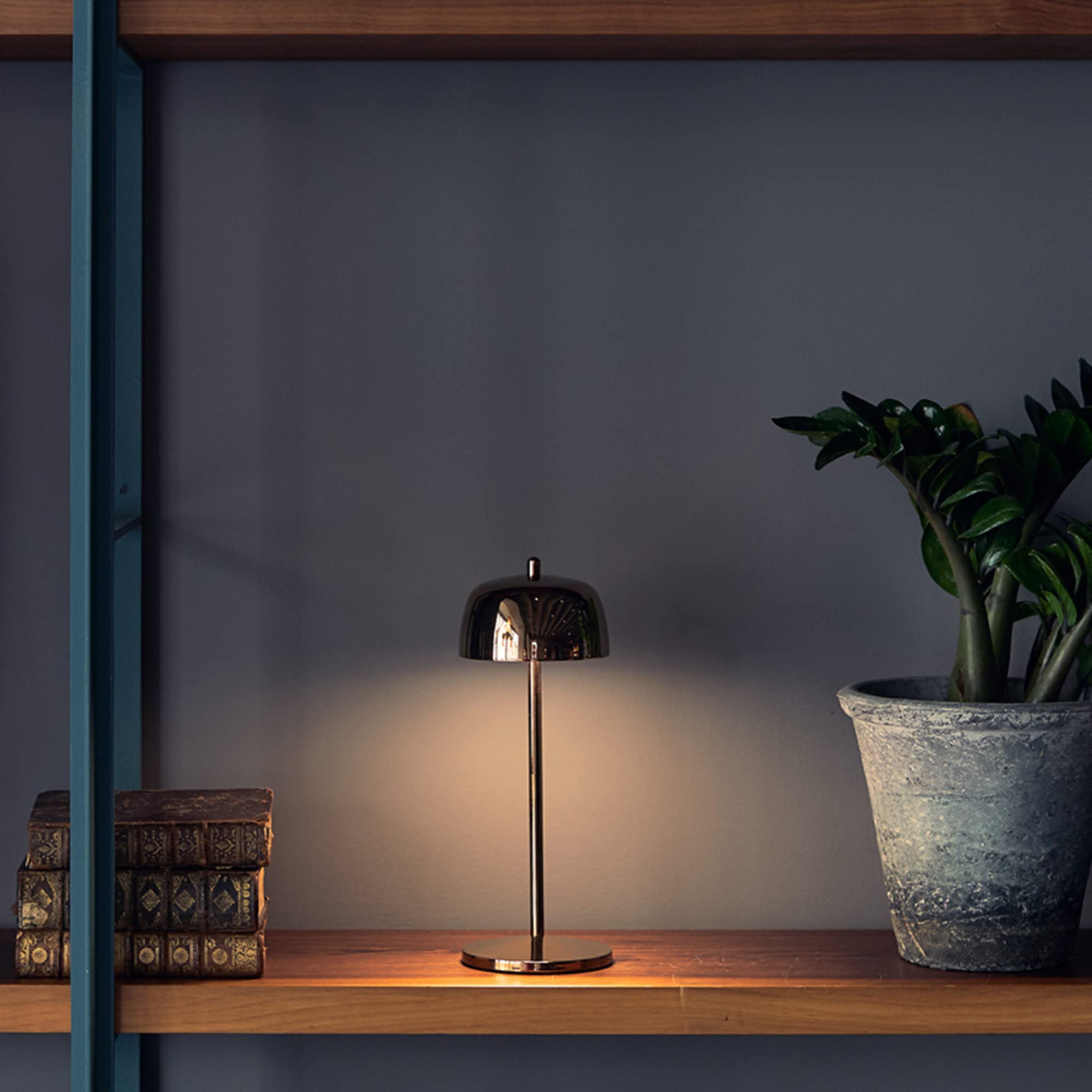 Theta 6x Lampe de Table LED Sans Fil Rechargeable - Abat Jour Lampe Dimmer de Restaurant et HO.RE.CA - Éclairage Intérieur et Extérieur IP65, 2700 - 4000K, 9-24h. LVL (Noir)