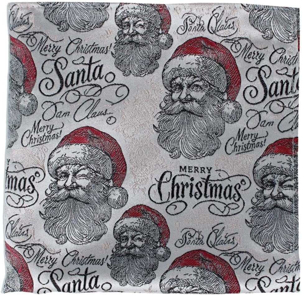 Trafalgar Men's Santa Claus Is Watching Silk 12x12 Pocket Square