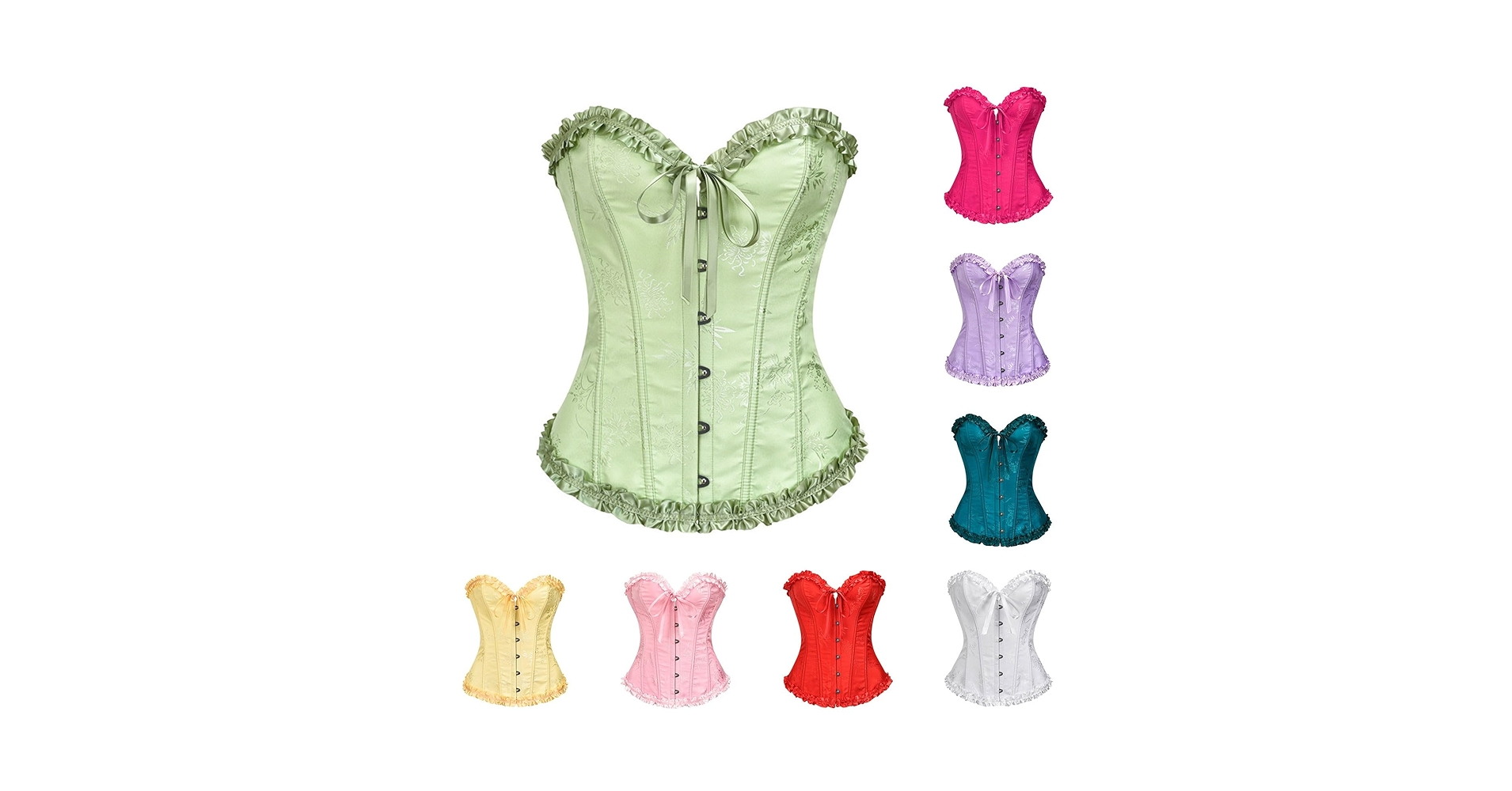 Corset Tops for Women Lace Up Waist Cincher Corsets