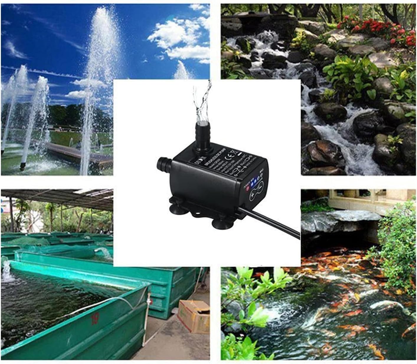JOEBO Electric Submersible Pump Mini Water Pump, Mini Submersible Pump 4-Speed Regulating Water Pump, DC 12V USB 5V Brushless Pump (Size : QR50L)
