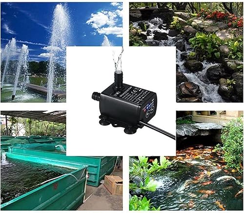 Miniatura 2 de Mini bomba de agua, mini bomba sumergible de 4 velocidades, bomba de agua de regulación de 4 velocidades, DC 12V USB 5V bomba sin escobillas (QR50H)