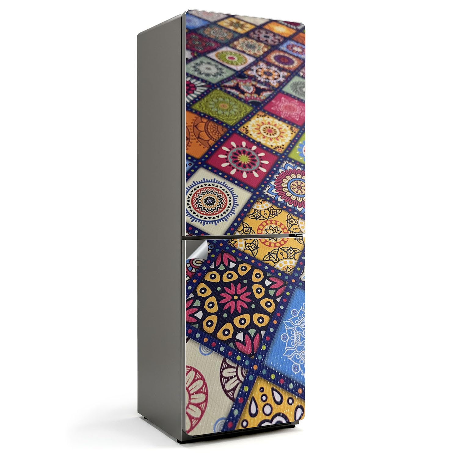 Sticker frigo mosaïque 60x190 cm autocollant décoratif pour cuisine