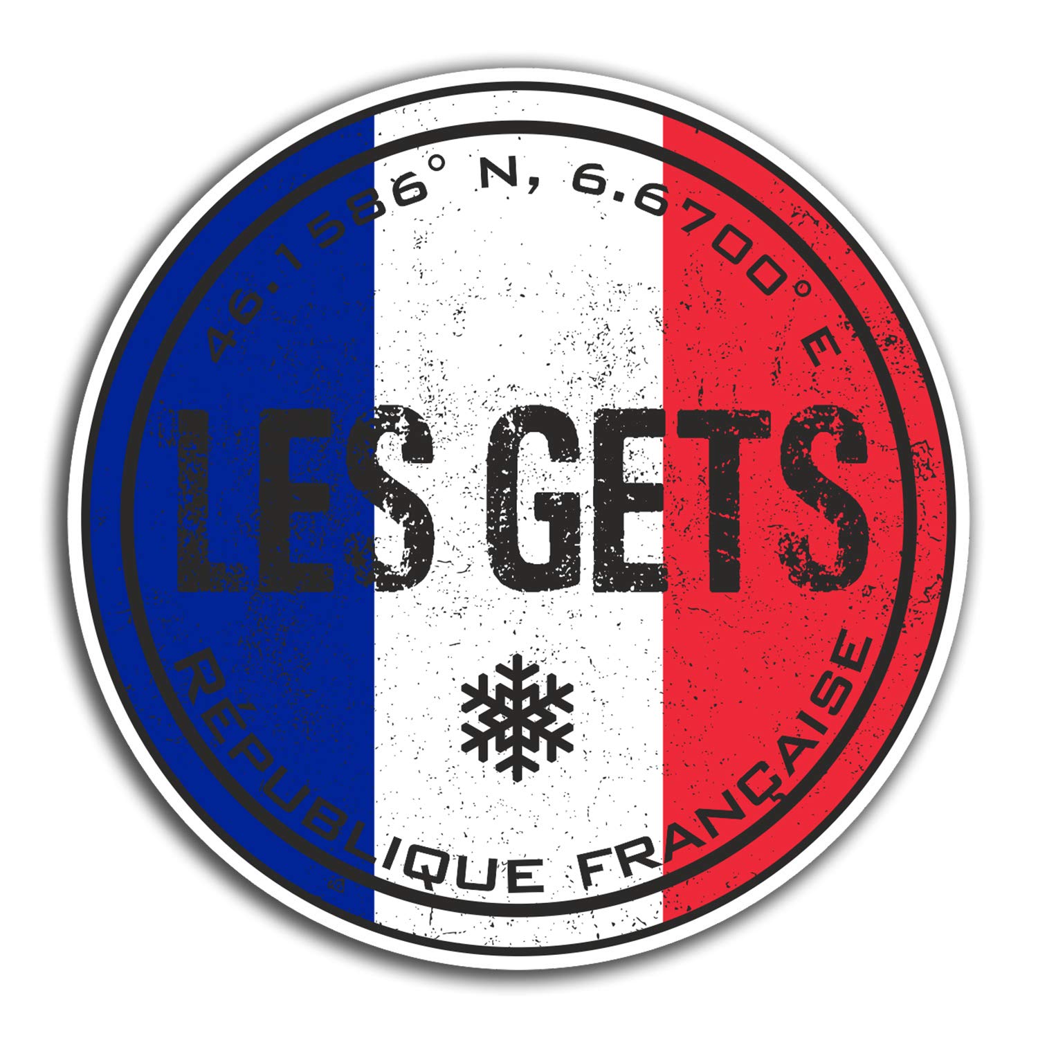 2 x 10cm Les Gets France Vinyl Stickers - Travel Sticker Laptop Luggage #23289 (10cm Wide)