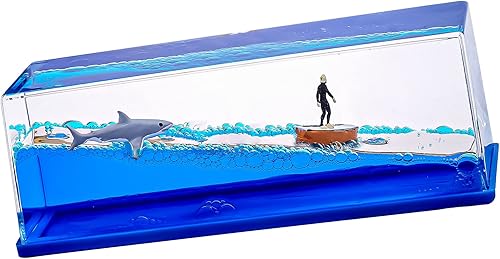 Honsheng Unsinkable Surfing Boy Wave Boat Fluid Toy in a Box Bottle Acrylic Paperweight Desk Decor Toy Gifts Liquid Wave Cruise Fluid Ship Ornament