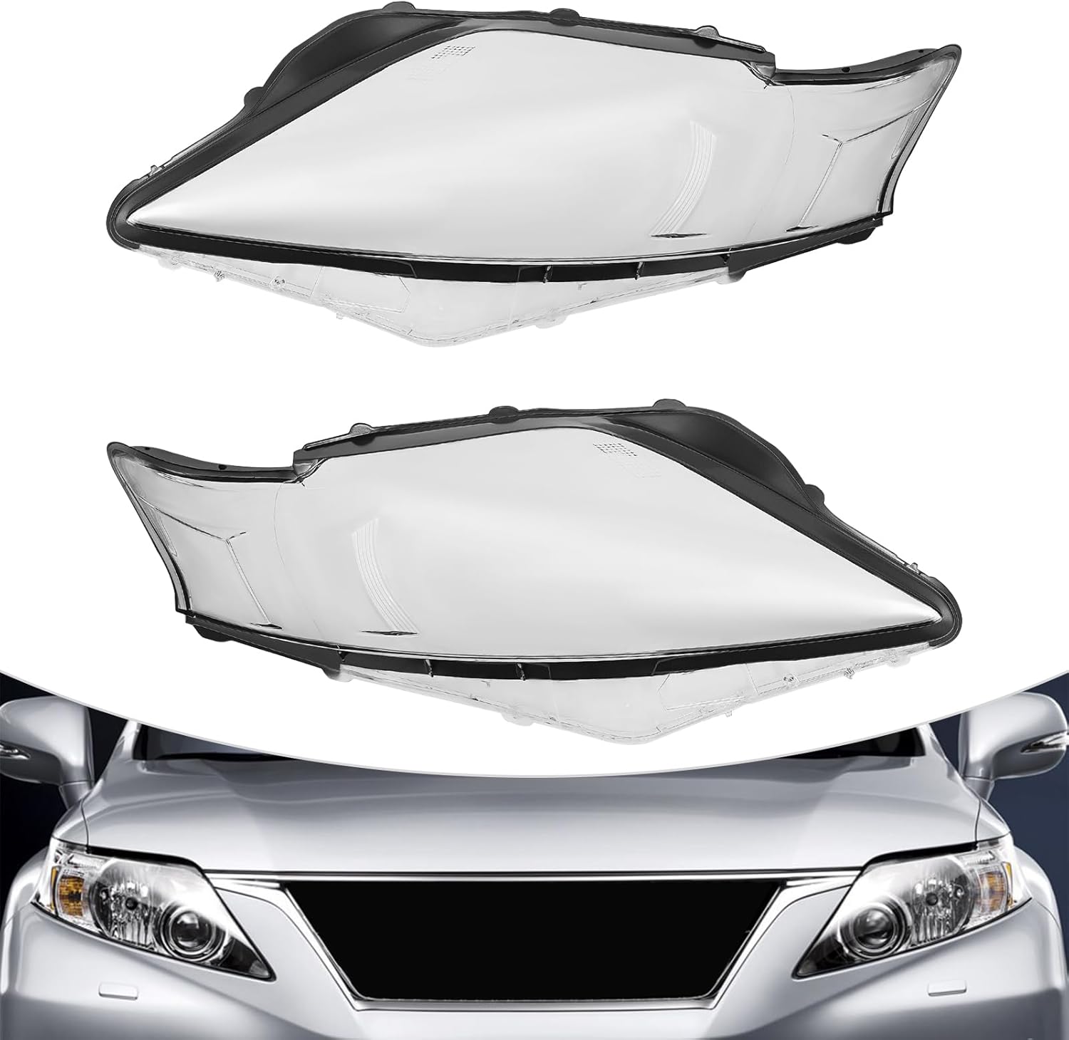 Headlight Cover for 2009 2010 2011 Lexus RX270/350/450h, Driver & Passenger Side Headlight Lens Cover Replacement