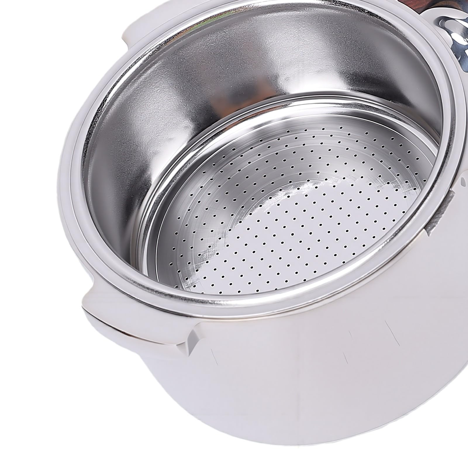 RIZGHWOY Portafiltro da caffè 51 Mm, Manico per in Acciaio Inox con 3 | Compatibile con Macchine , Filtro in Acciaio 304 e Manico in Betulla