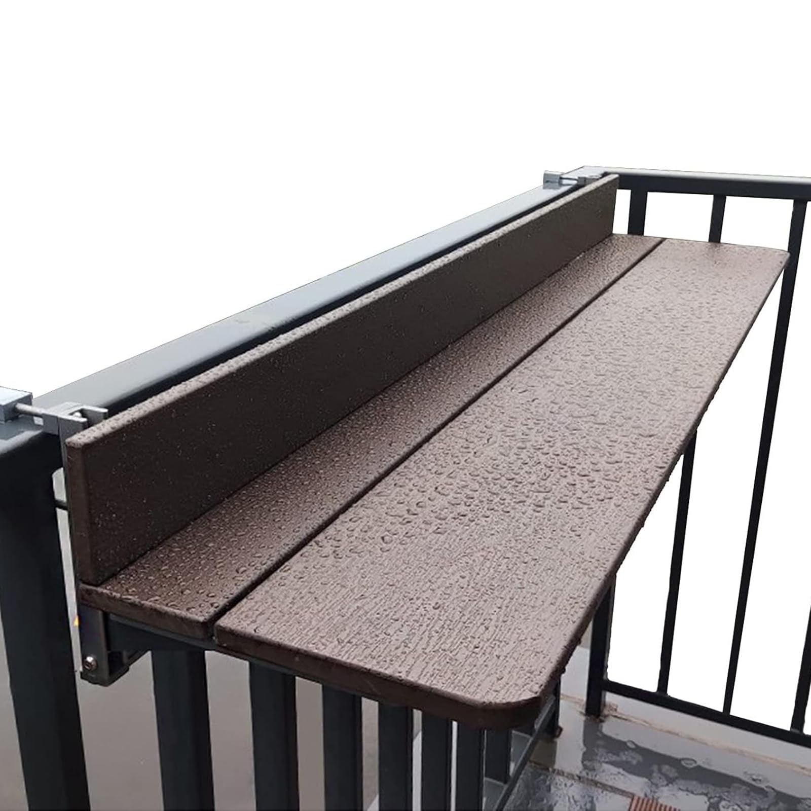 Mesa plegable para barandilla de terraza ideal para desayunos al aire libre en jardines
